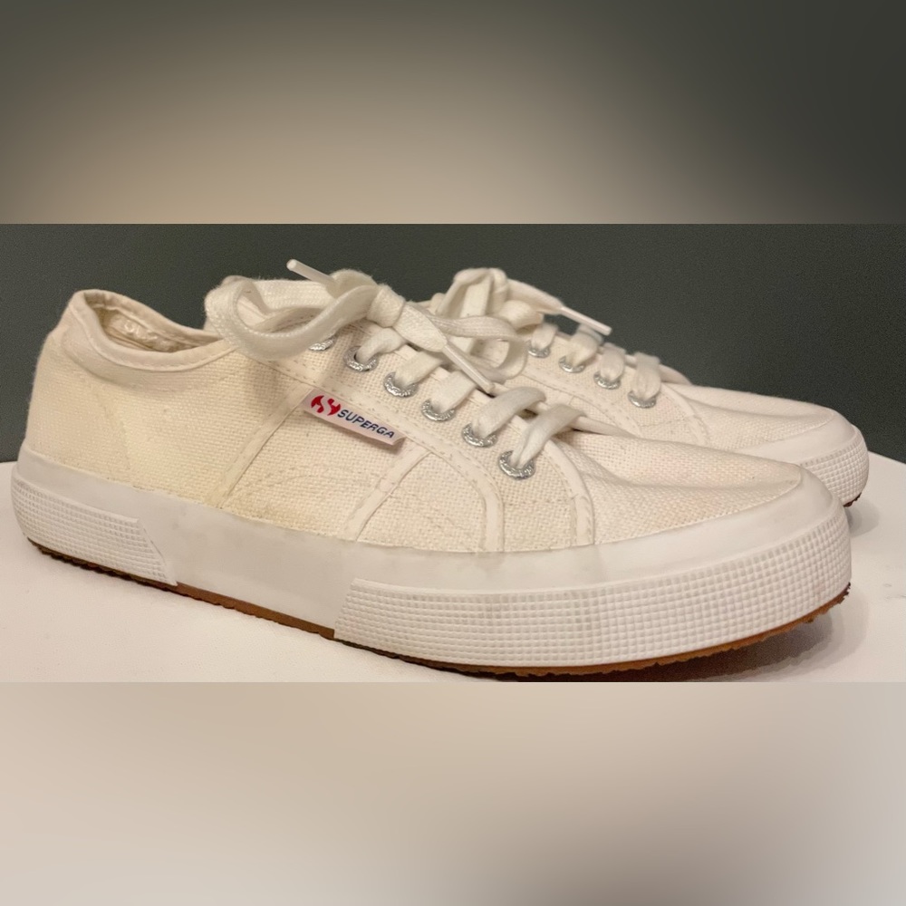 SUPERGA WHITE Womens size 39.5 sneakers